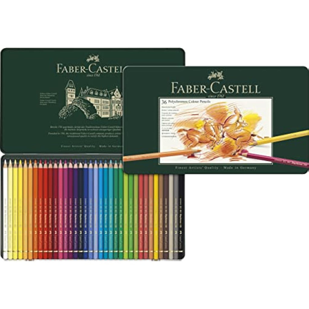 Faber-Castell Polychromos Artist Colour Pencils - Tin of 36 Pencils