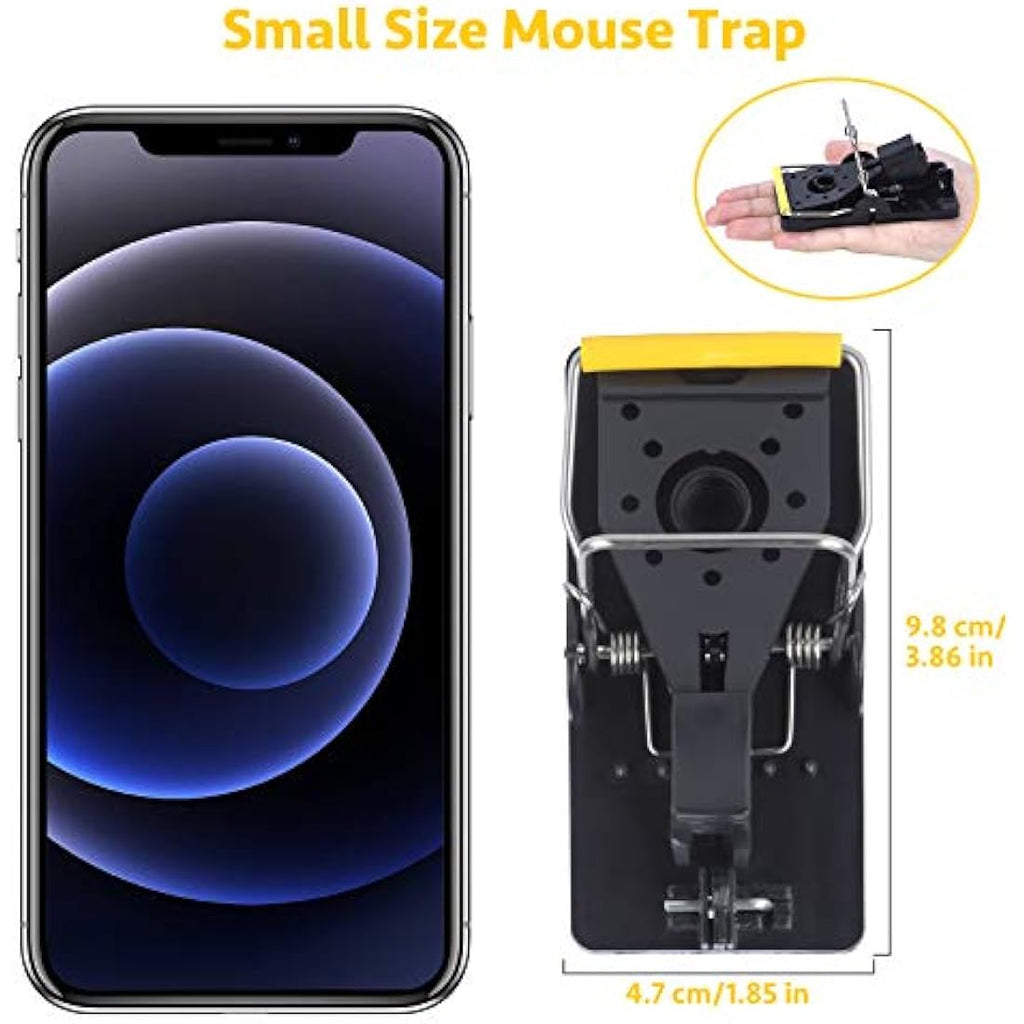 Trisiki Mouse Trap | 4 Pack Heavy Duty Reusable Snap Traps for Indoors
