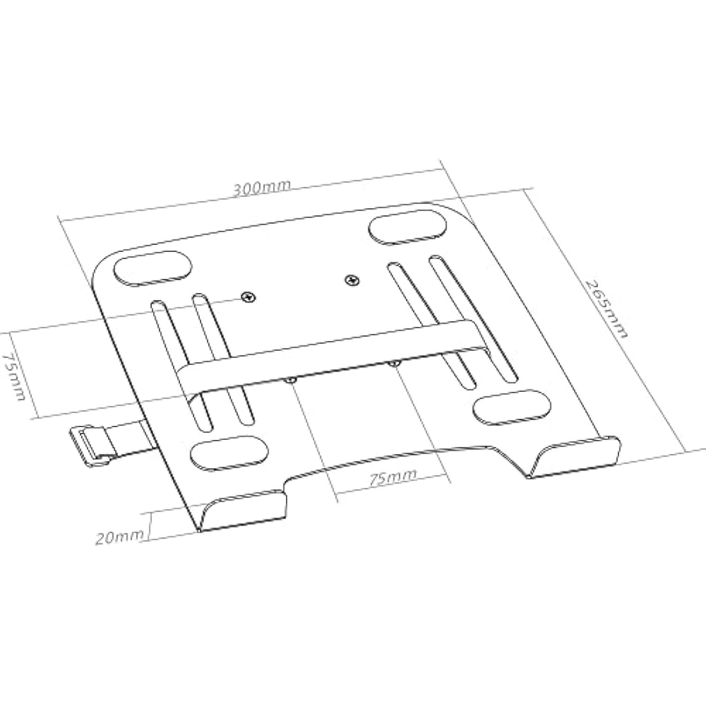 InLine Laptop Mount with VESA 75 Adapter – Ergonomic Office Hardware