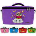 PUNALU Toniebox Storage Bag - Padded Kids Travel Case, Owls Purple