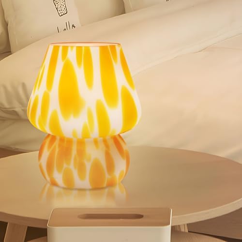 MLOQI Mushroom Lamp – Vintage Glass Table Lamp for Aesthetic Room Decor