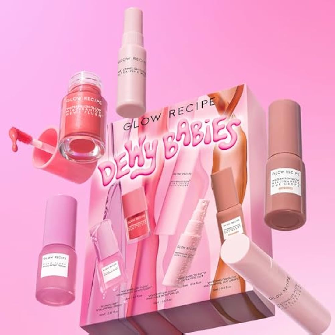 Glow Recipe Dewy Babies Travel Skincare Set | 5-Piece Hydrating Kit