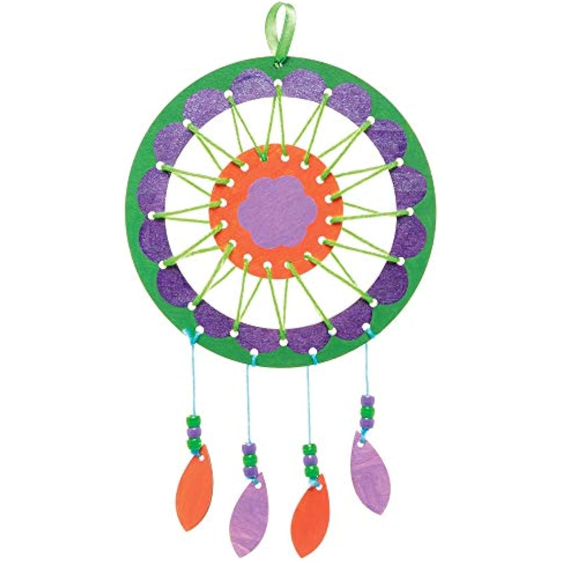 Baker Ross Wooden Dream Catcher Kit for Kids Arts and Crafts – 4 Pack
