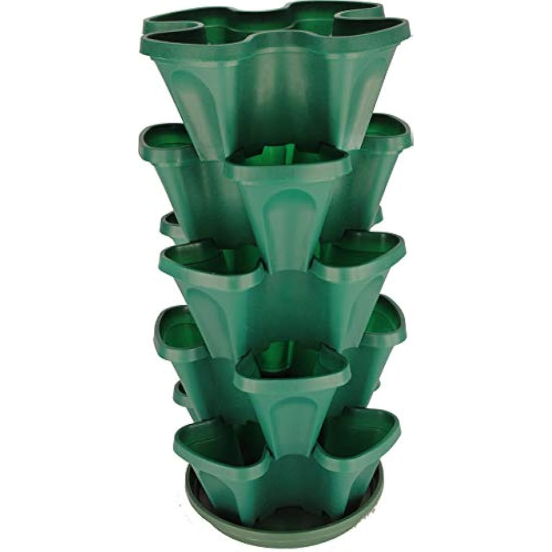 Mr. Stacky 5-Tier Vertical Stackable Planter - Self-Watering Hunter Green