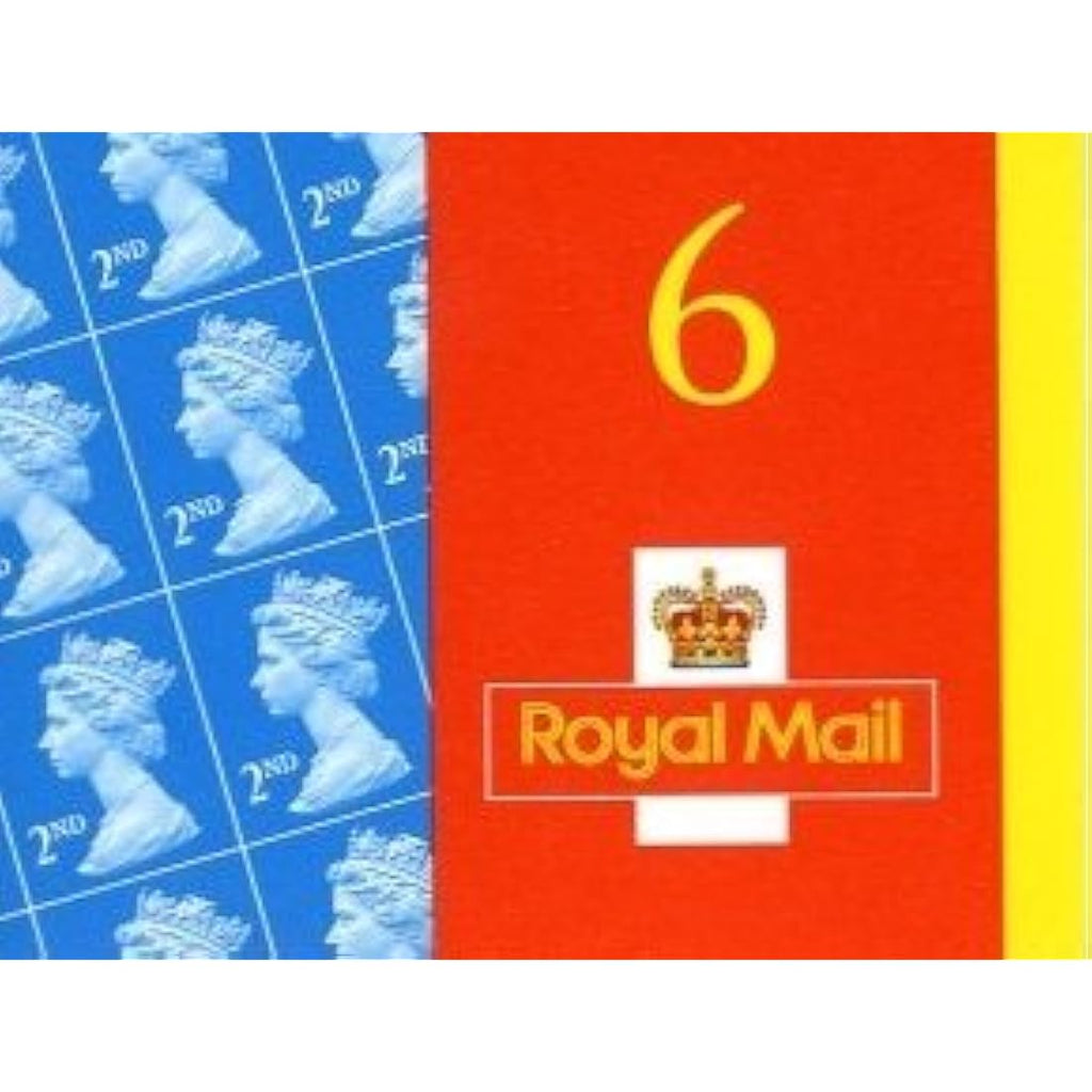 Royal Mail 2nd Class Standard Postage Stamps - Book of 6 Stamps