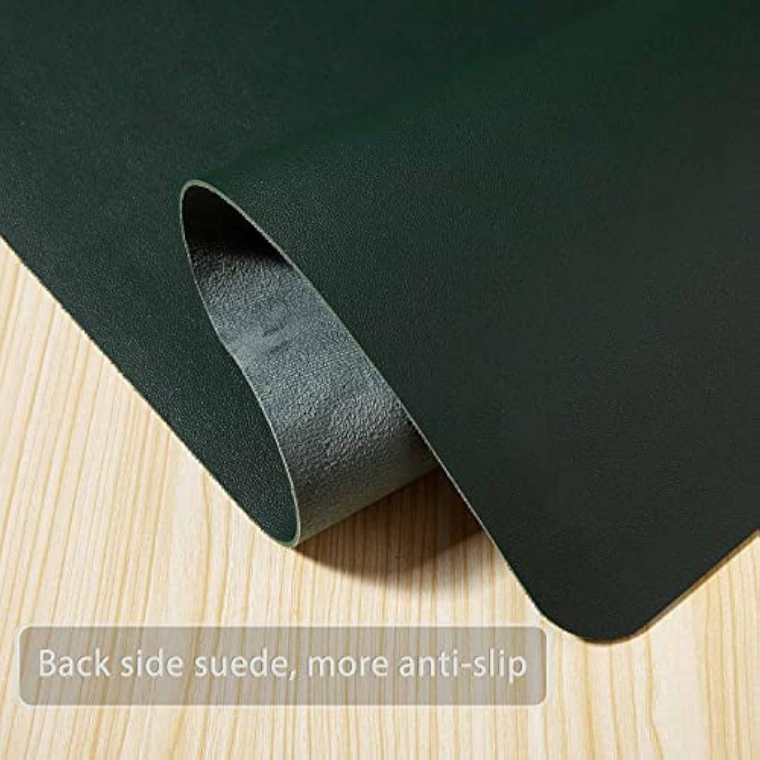 DOBAOJIA Large Desk Pad | Waterproof PU Leather Mouse Mat - Dark Green