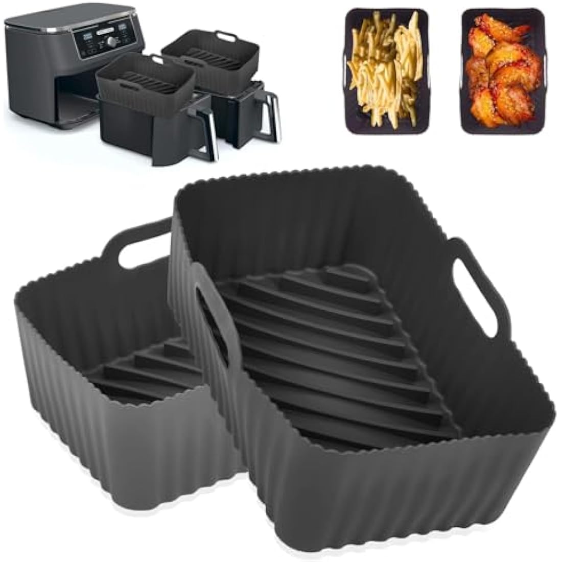 Reusable Silicone Air Fryer Liners for Ninja Dual AF300UK