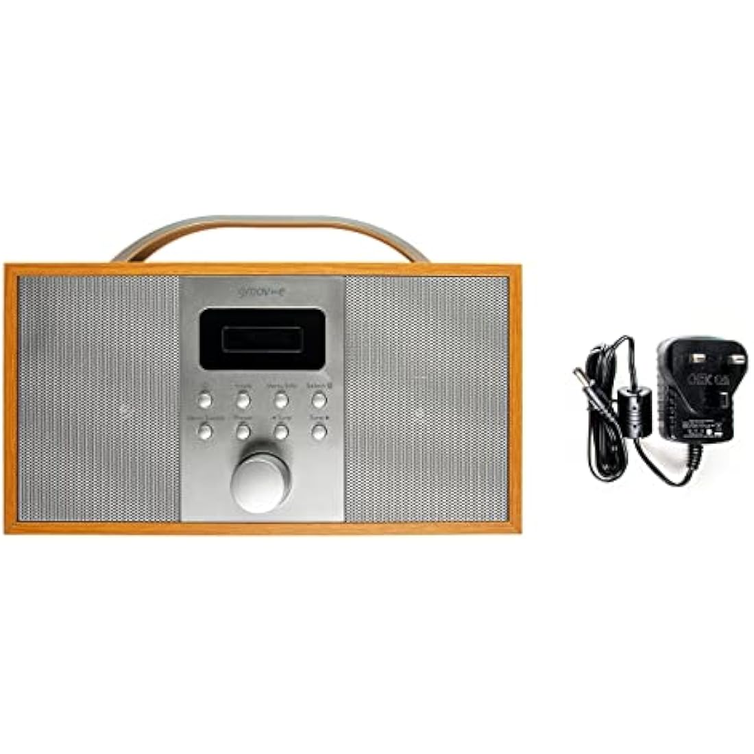Groov-e Boston DAB & FM Digital Radio | Bluetooth & Alarm Clock - Wood