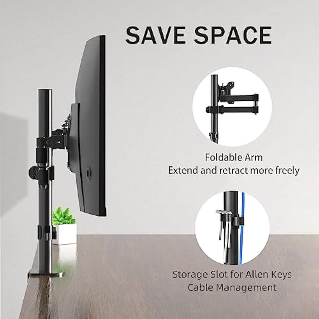 Bracwiser Dual Monitor Mount – Adjustable 13-32" VESA Desk Arm
