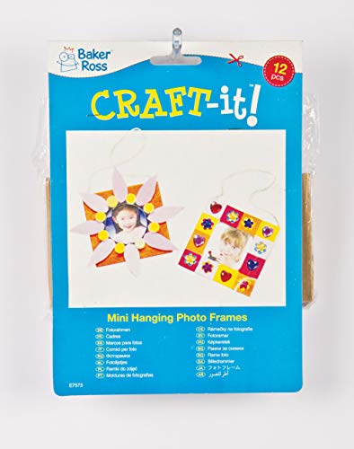 Baker Ross DIY Hanging Photo Frames – Pack of 12 Brown Kids Craft Kit