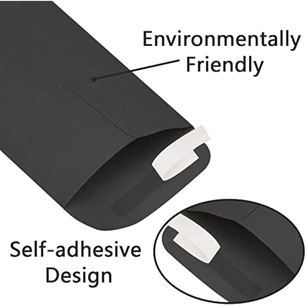 Small Black Kraft Paper Coin Envelopes - 100Pcs Seed Packets