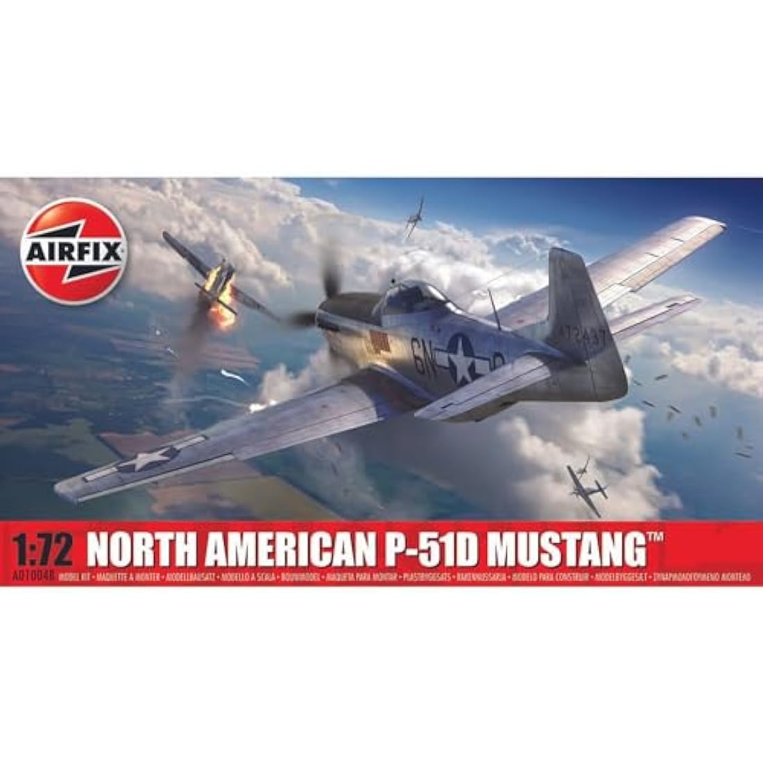 Airfix North American P-51D Mustang Model Plane Kit – 1:72 Scale