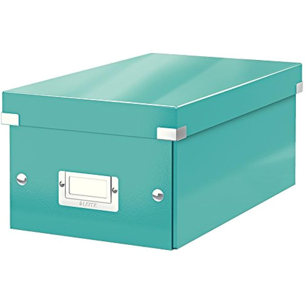 Leitz Click and Store DVD Storage Box – Ice Blue Media Organizer