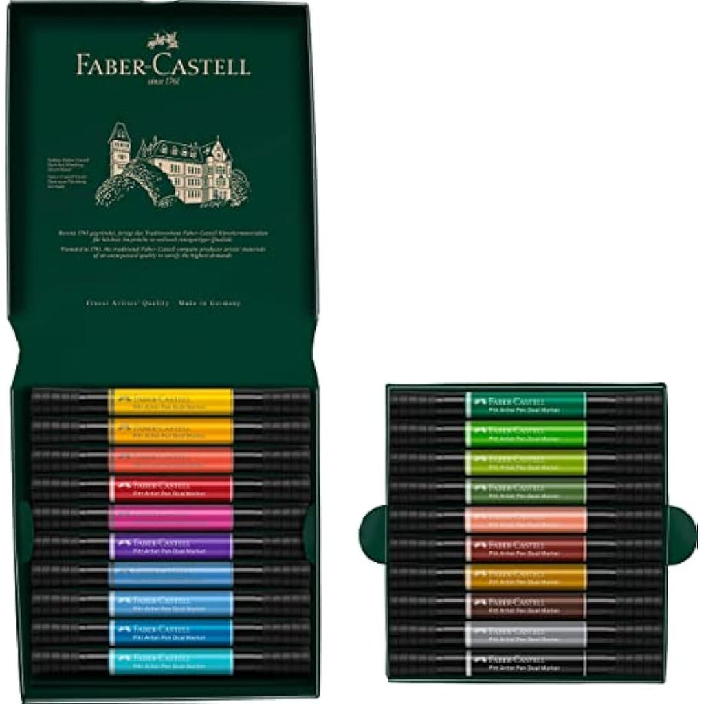 Faber-Castell Pitt Artist Pen Dual Marker - India Ink Wallet of 20