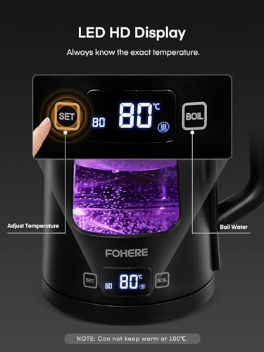 Electric Kettle – 1.7L Glass Tea Kettle with Temp Control