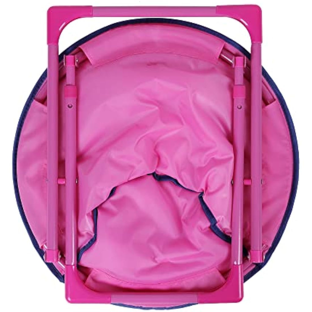 Outplea Kids Rainbow Unicorn Saucer Chair | Foldable Padded Moon Chair