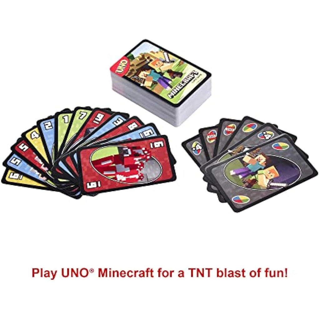 Mattel Games UNO Minecraft Card Game | Collectible 112 Card Deck