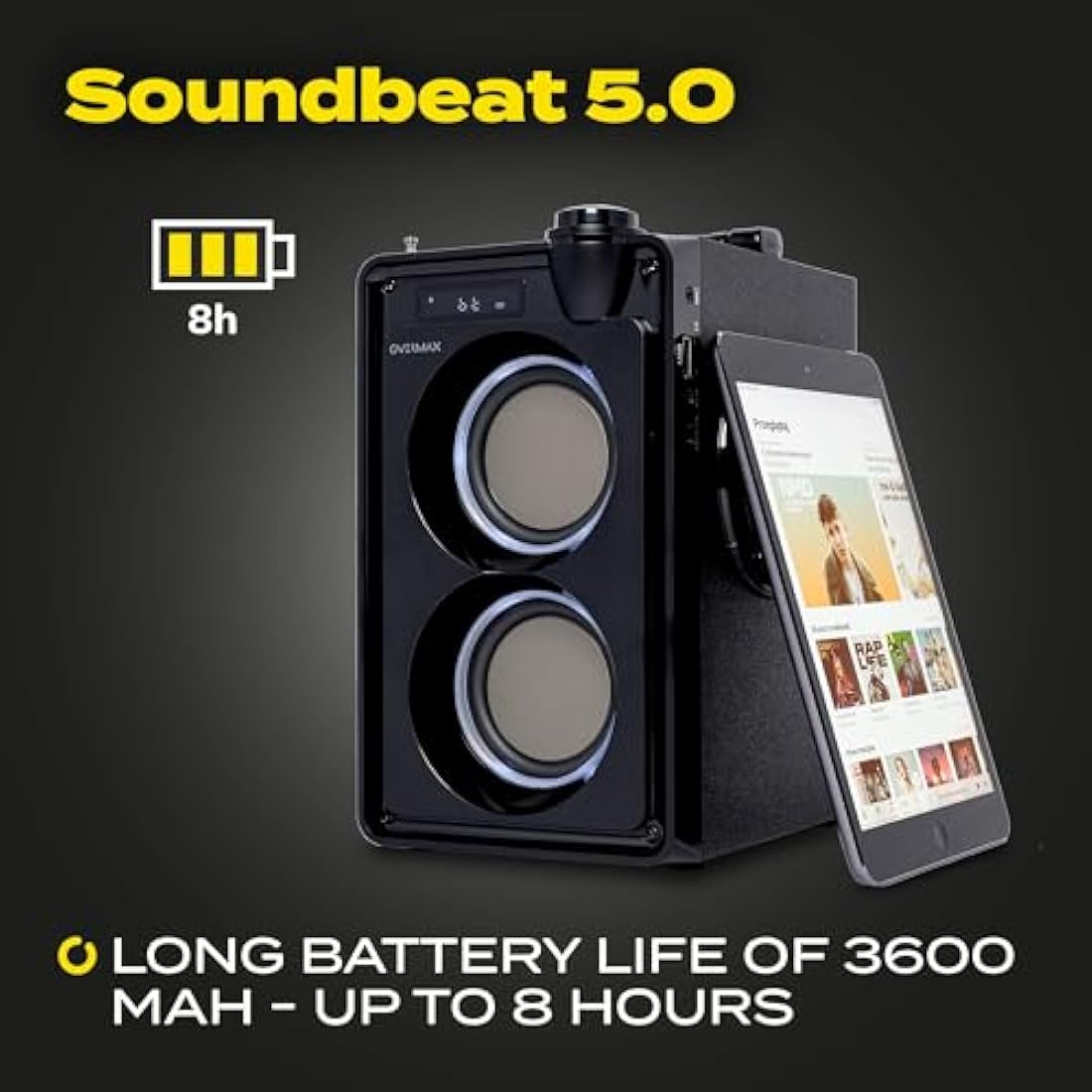 Overmax Soundbeat 5.0 Bluetooth Speaker | 20W Portable Karaoke Machine