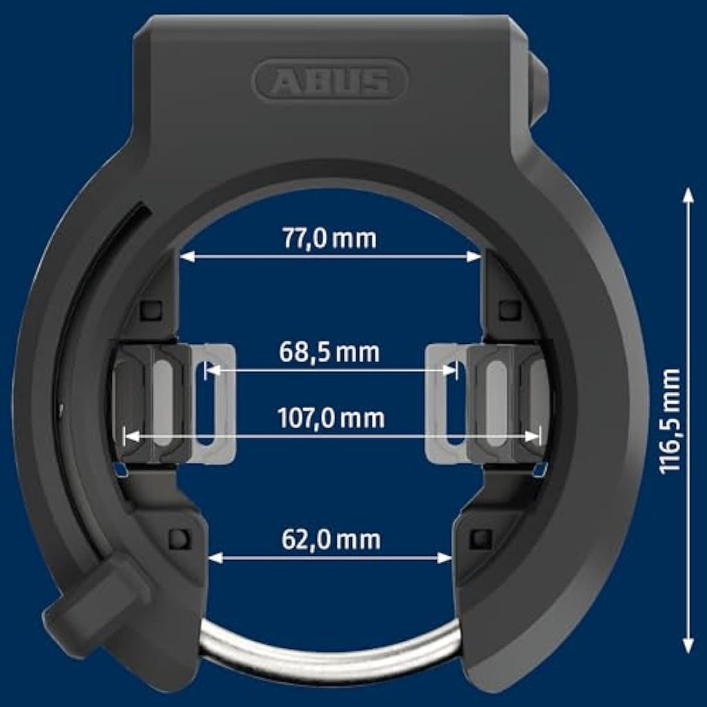 ABUS 6950M XPlus Granit Frame Lock – Hardened Steel Bike Lock with Chain