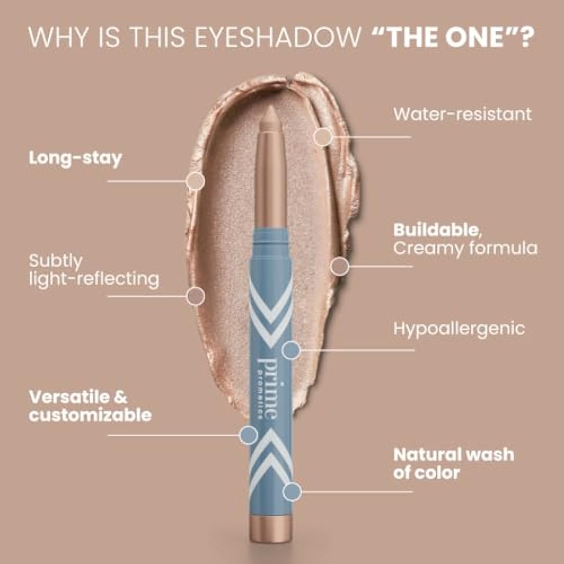 Prime Prometics PrimeEyes Eye Brightener Stick – Creamy Eyeshadow (Estrella)