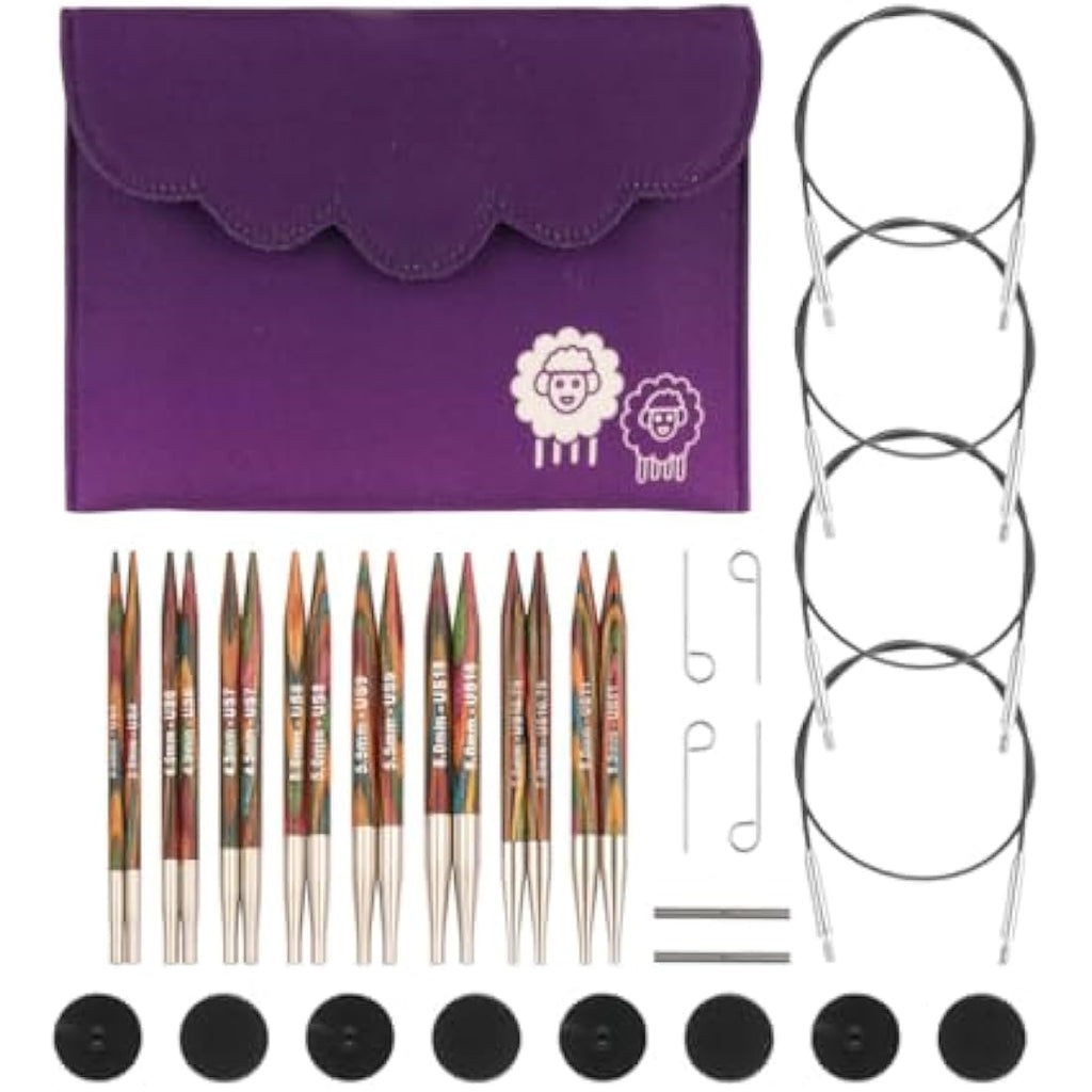 KnitPro Symfonie Deluxe Interchangeable Circular Needle Set | 8 Sizes