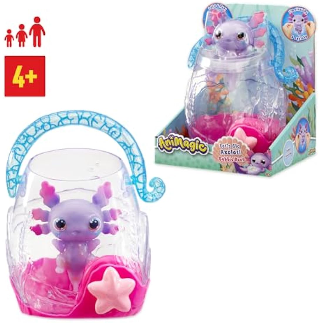 Animagic Let's Glo Axolotl Bubble Reef – Interactive Magic Aquarium