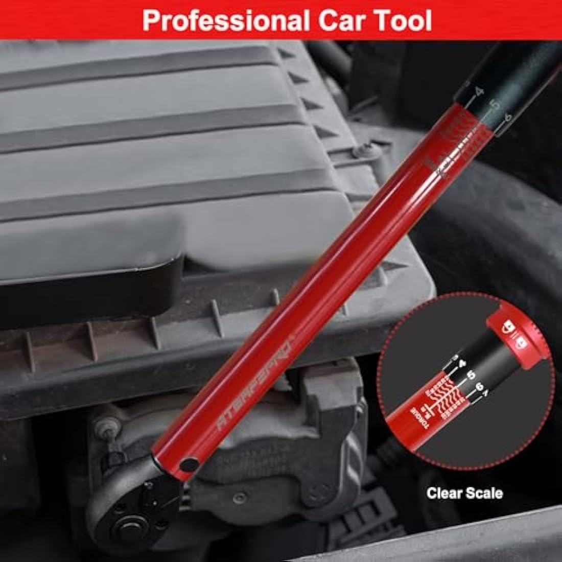 ATsafepro 3/8 Inch Drive Click Torque Wrench | 10-120 Nm Dual-Direction