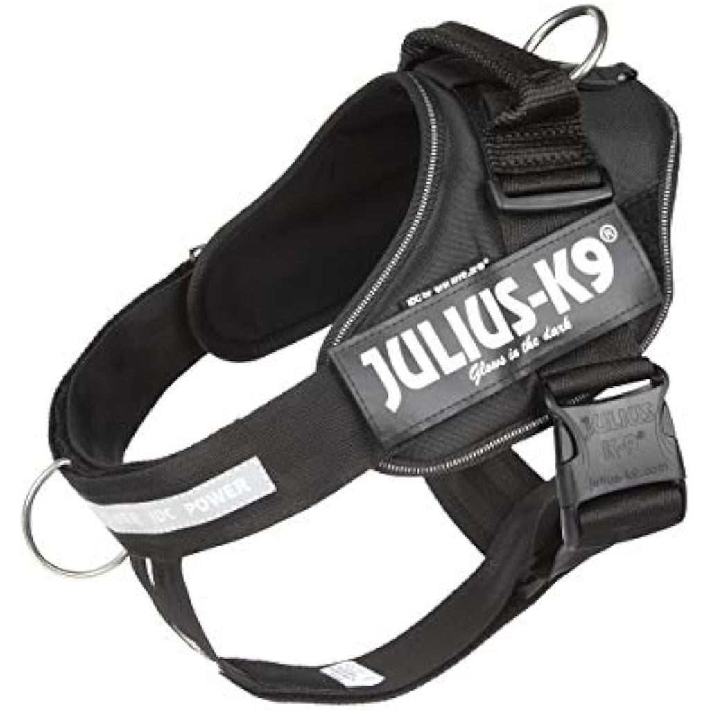 Julius-K9 IDC Powerharness | Reflective Dog Harness with Handle - Black