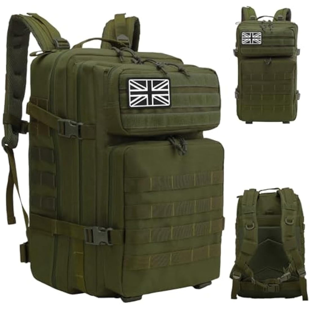 Delgeo 45L Military Tactical Backpack – Waterproof Molle Assault Pack
