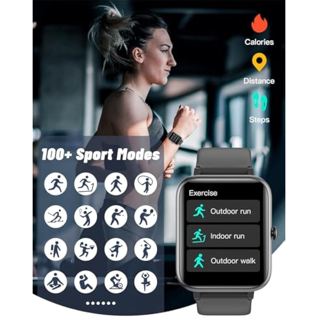 GRV Smart Watch with Bluetooth Calling | IP68 Fitness Tracker for Men Women