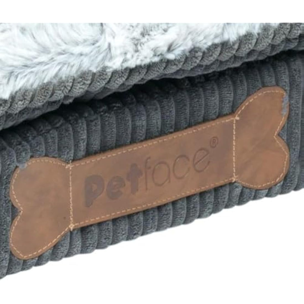 Petface Luxury Memory Foam Dog Bed – Washable Orthopedic Bed, Grey, Medium