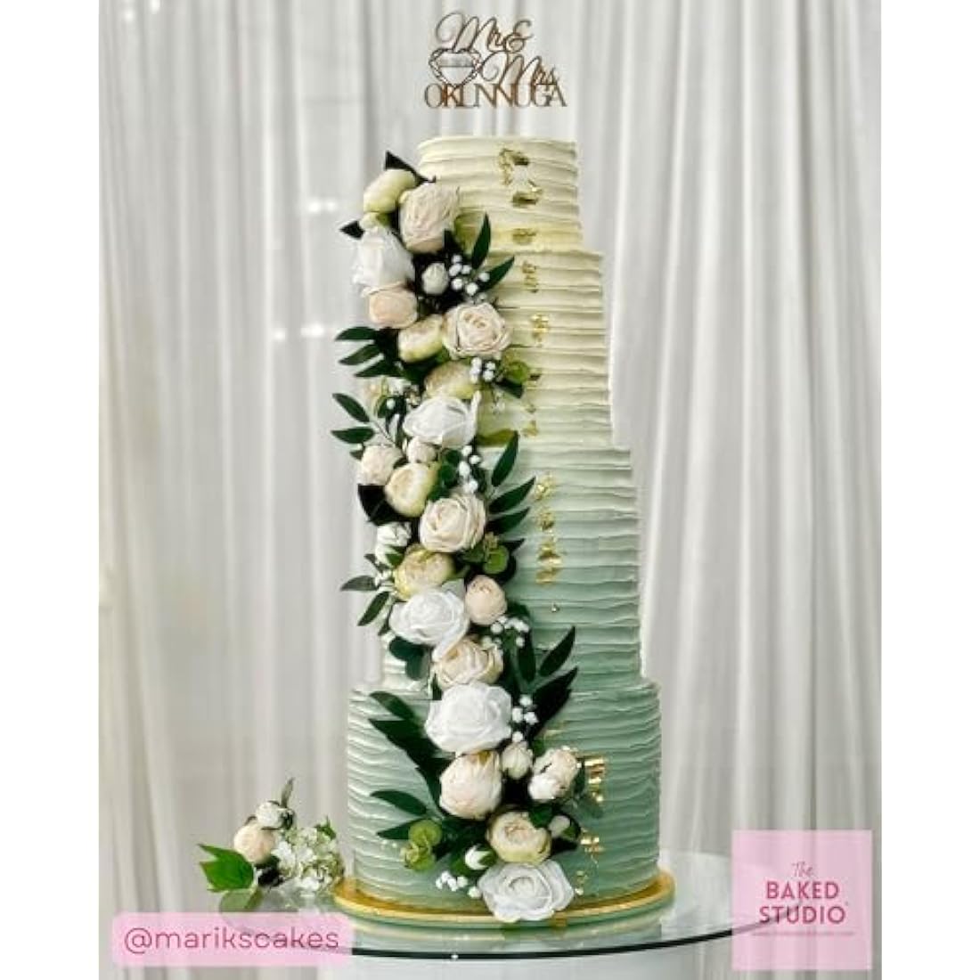 Jolof Store – 12-Piece Artificial Silk Rose Bouquet for Cake Decor