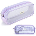 KALIDI Clear Mesh Pencil Case – Large Capacity Stationery Pouch