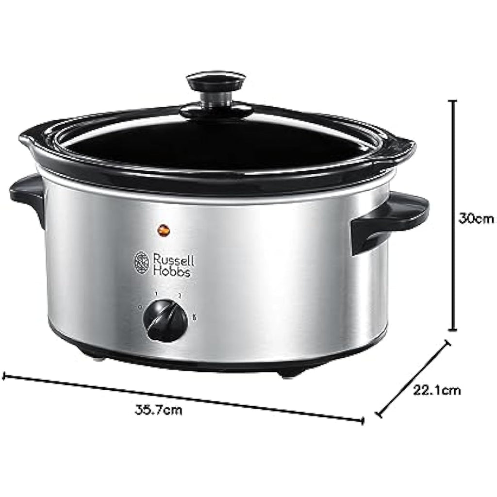 Russell Hobbs 3.5L Slow Cooker – Stainless Steel Electric Pot