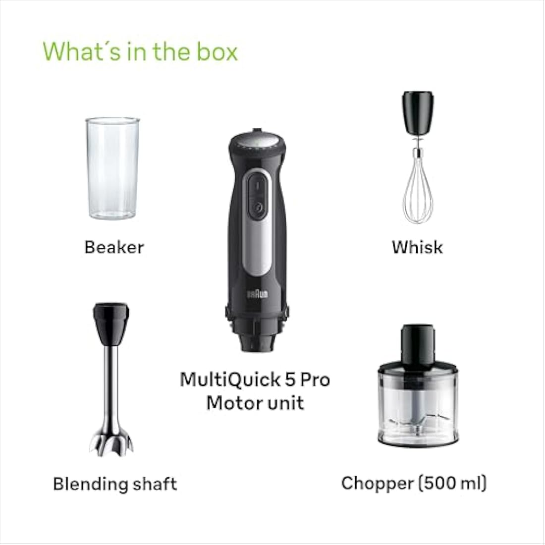 Braun MultiQuick 5 Pro Hand Blender | 1000W Immersion Set – Black