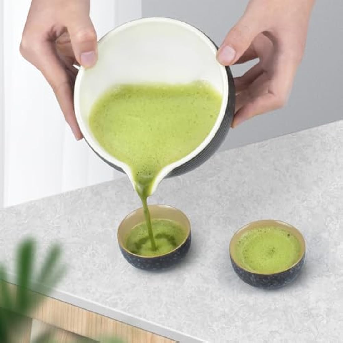 Jolof Store Bluestone Glaze Matcha Kit - 8pc Bamboo Tea Ceremony Set