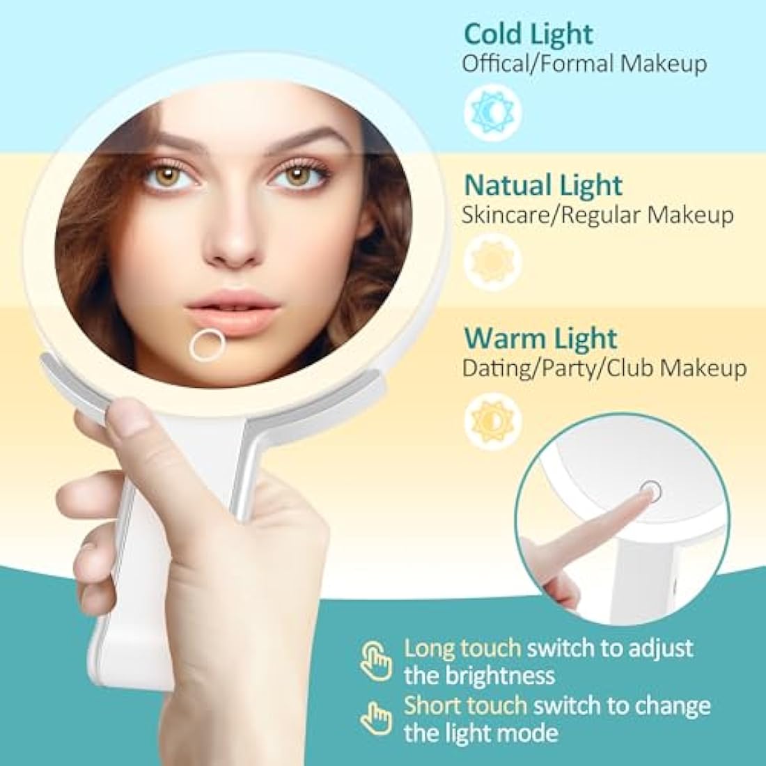 Jolof Store LED Travel Makeup Mirror | 20X Magnifying & Rechargeable
