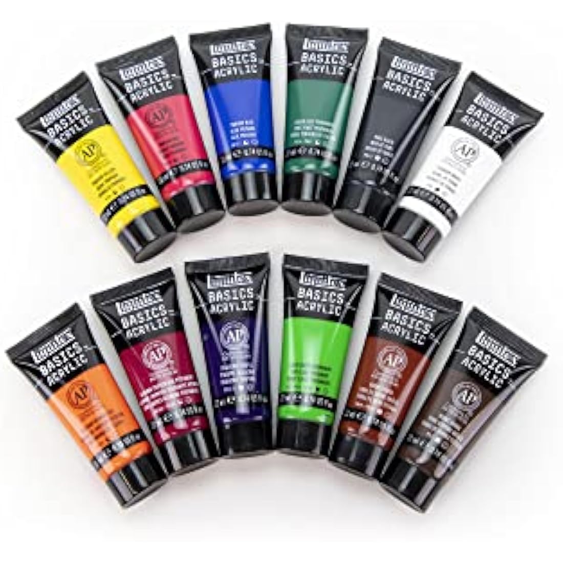 Liquitex Basics Acrylic Paint Set – 12 x 22ml Tubes Artist Colours