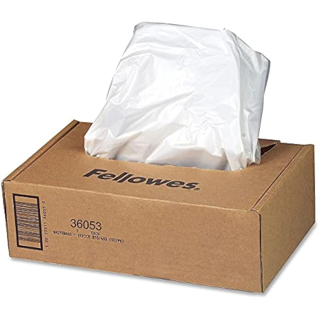 Fellowes Shredder Bags | 30-35 Litre Waste Disposal Bags - 100 Pack