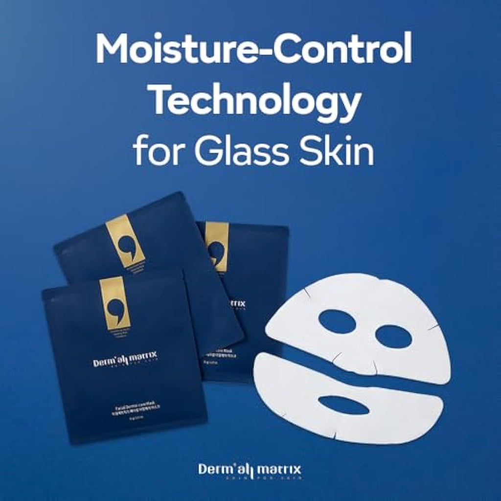 Derm·all Matrix Daily Facial Mask Sheets – Hydrating Dermal Care (4 Pack)