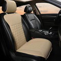 Black Panther Luxury PU Leather Front Car Seat Cover Protector – Beige