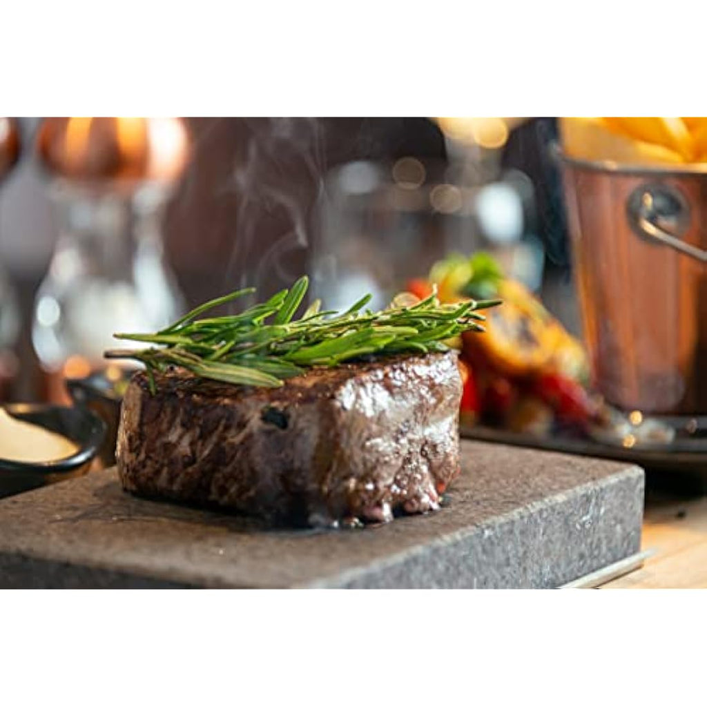 Black Rock Grill Lava Stone Steak Set – Matt Black Cooking Platter