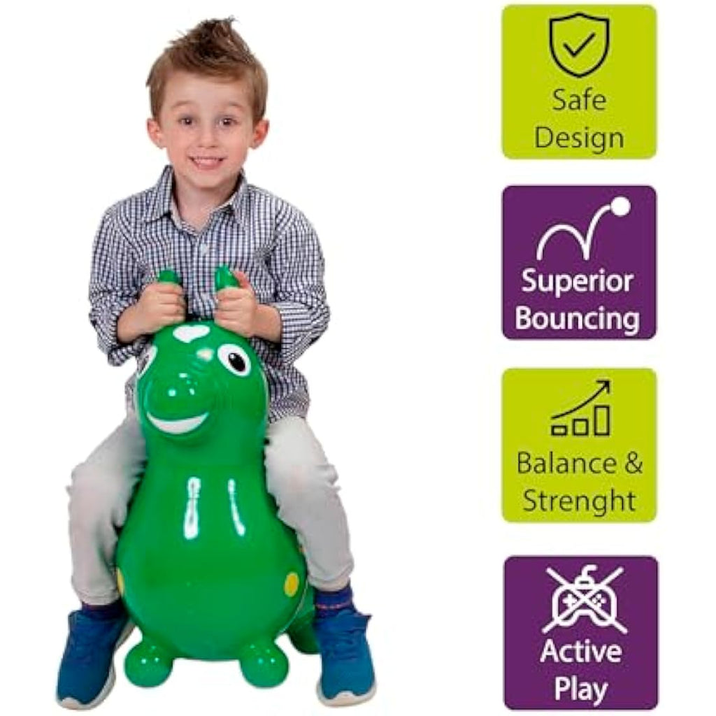 Gymnic Rody Jumping Horse – Inflatable Bouncing Toy for Kids, Green