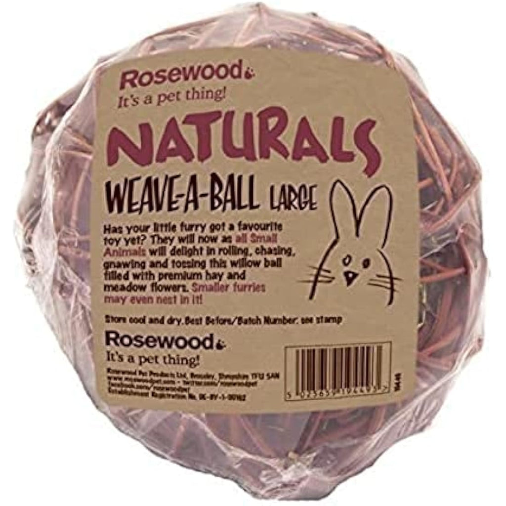 Rosewood Naturals Edible Willow Weave-a-Ball | Small Animal Chew Toy