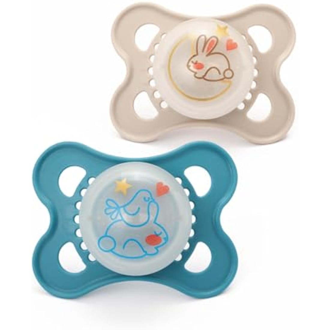 MAM Original Night Soothers | Glow in the Dark Pacifiers | 0-6m | 2 Pack