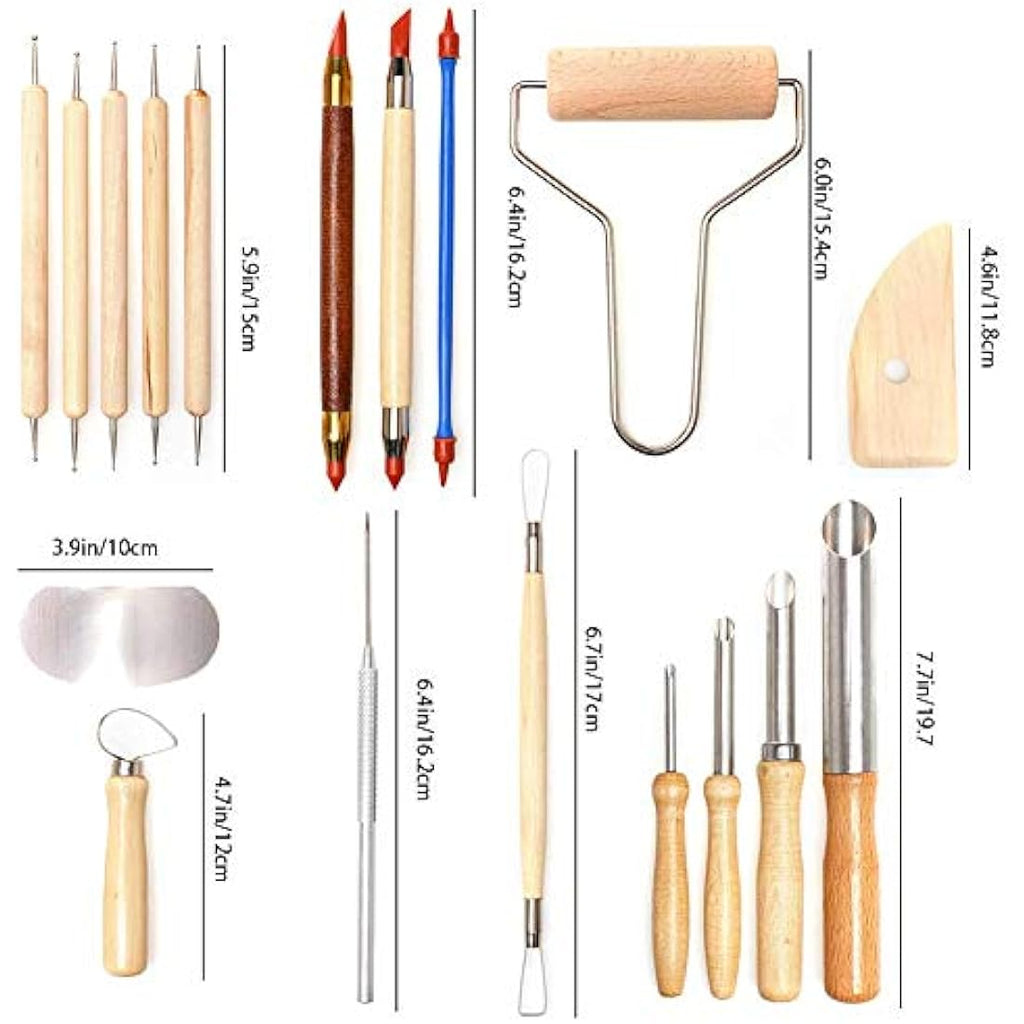 61pcs Clay Sculpting Set | Polymer Pottery Carving Tools