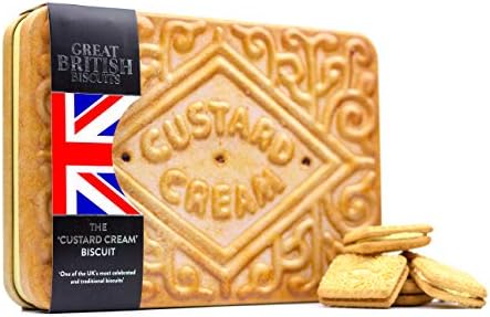 Jolof Store Giant Custard Cream Biscuits – 450g Collectible Gift Tin