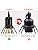 Jolof Store Industrial Metal Cage Pendant Light – 2 Pack Vintage Black