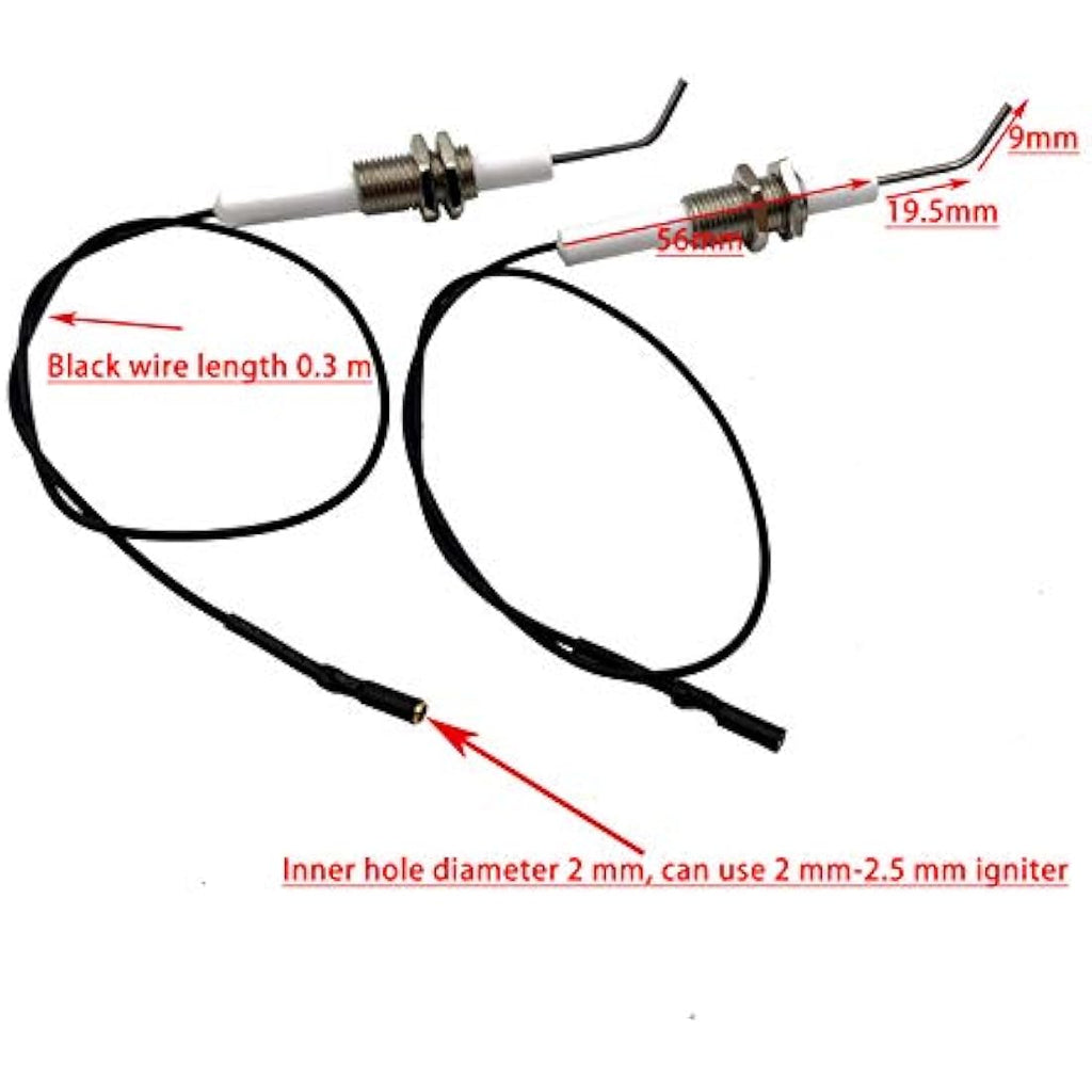Universal Piezo Igniter with Ceramic Electrode - 2 Pack