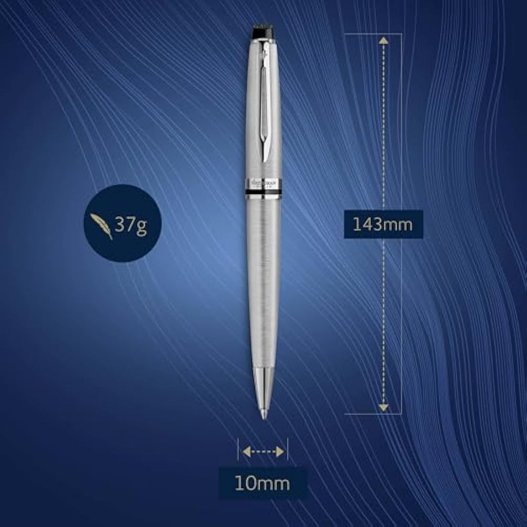 Waterman Expert Ballpoint Pen – Stainless Steel with Chrome Trim